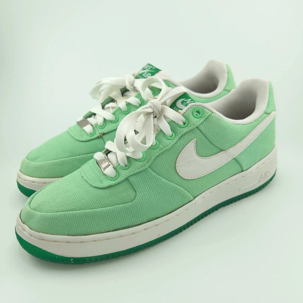 nike air force 1 low canvas tourmaline women's size 10 green white 318636-311